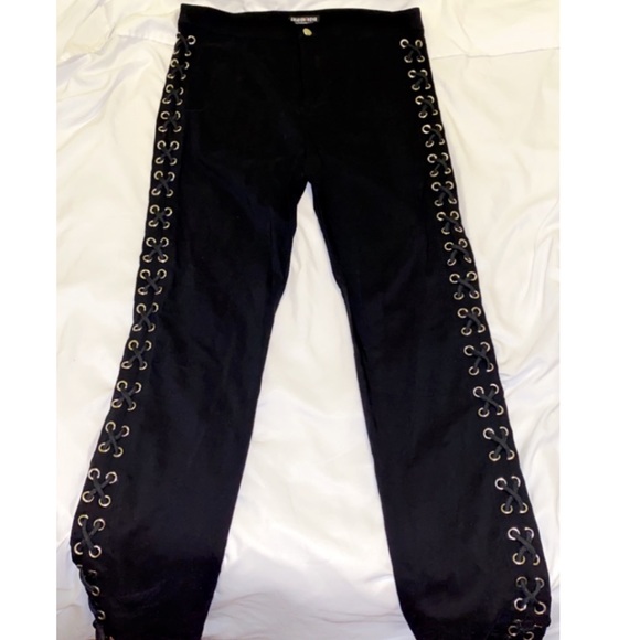Fashion Nova Pants - Black Laced up pants!